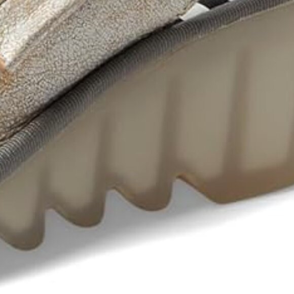 NEW FLY LONDON Made In Portugal Leather Bech Comfort Wedge Sandals in pearl 864t - Picture 5 of 5